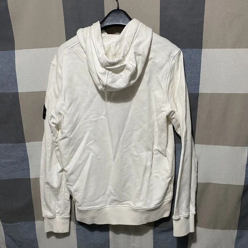 Stone Island Stone Island Men's White Cotton Hoodie 0089 Size US M / EU 48-50 / 2 - 2 Thumbnail