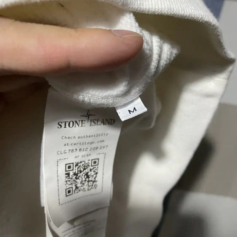 Stone Island Stone Island Men's White Cotton Hoodie 0089 Size US M / EU 48-50 / 2 - 4 Thumbnail