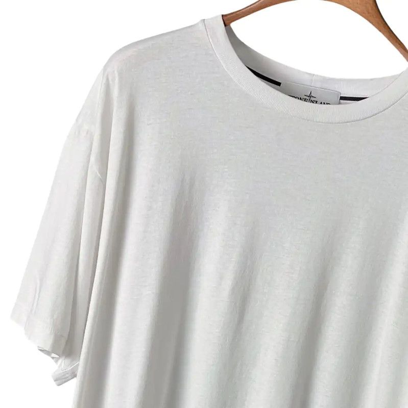 Stone Island Stone Island Summer White Logo T-Shirt 0089 Size US S / EU 44-46 / 1 - 5 Thumbnail