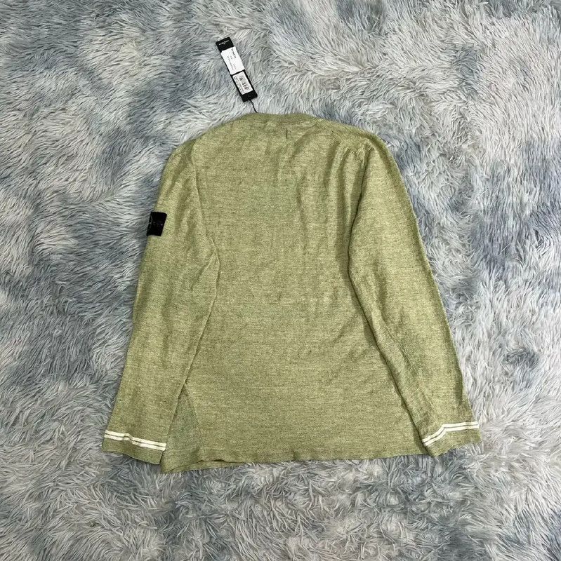 Stone Island Stone Island Light Yellow Knit Sweater for Men 0089 Size US XXL / EU 58 / 5 - 2 Thumbnail