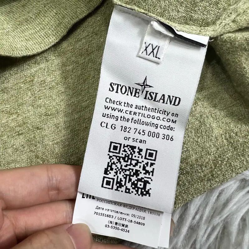 Stone Island Stone Island Men's Light Yellow Knit Sweater 0089 Size US XXL / EU 58 / 5 - 4 Thumbnail