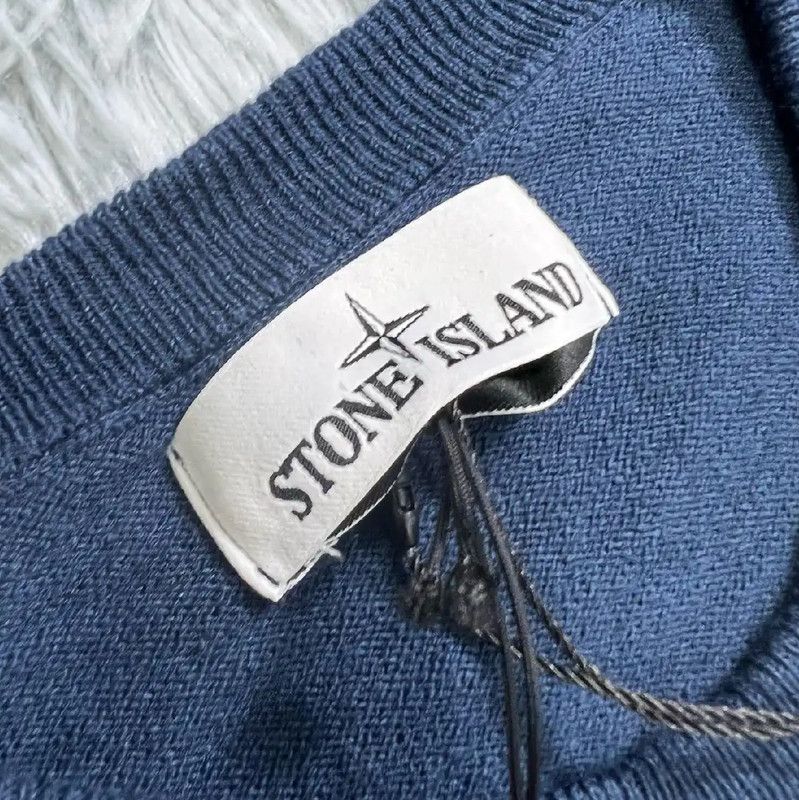 Stone Island Stone Island Navy Blue Men's Knit Sweater 0089 Size US XXL / EU 58 / 5 - 3 Thumbnail