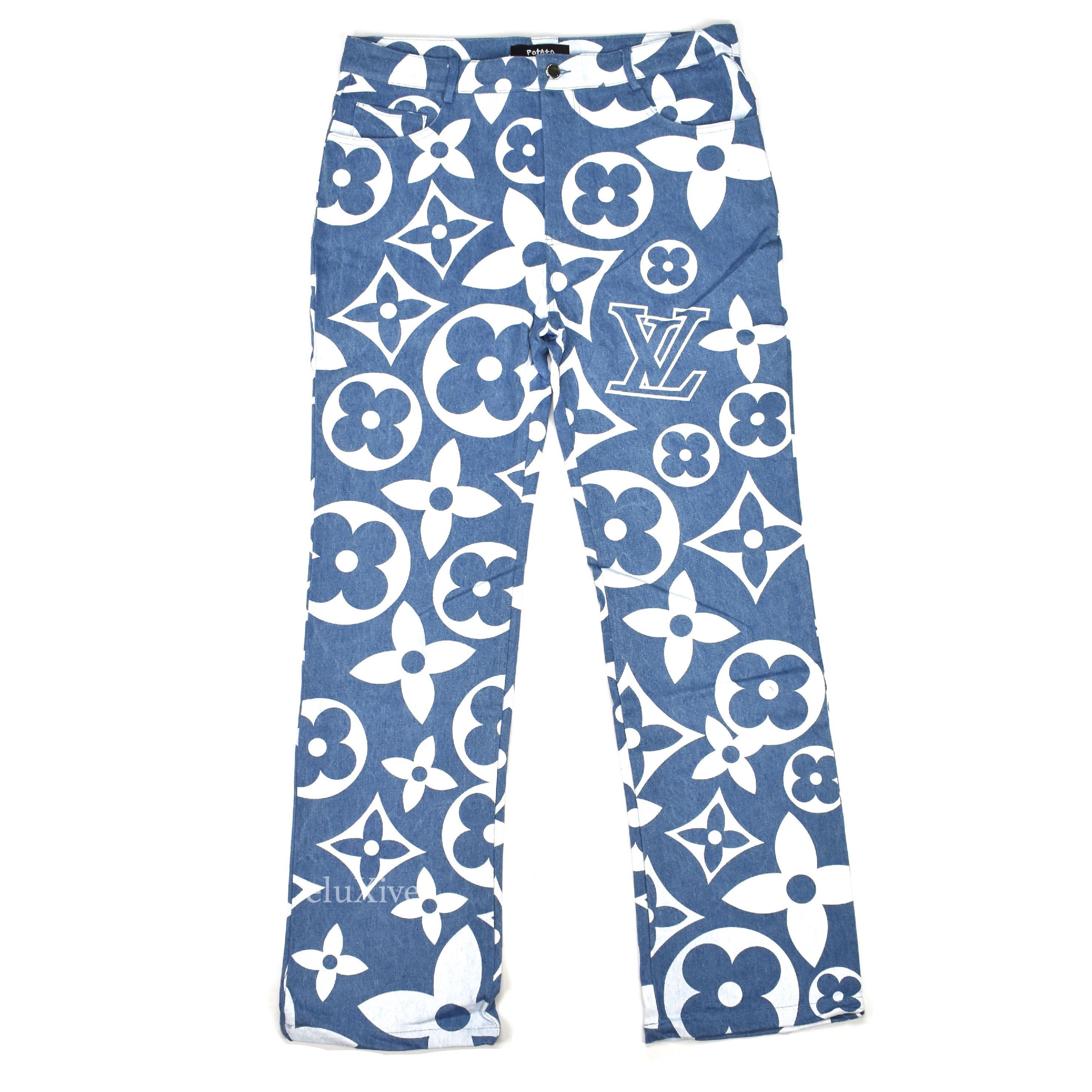 LV Logo 'Fancy' Denim Jeans DS