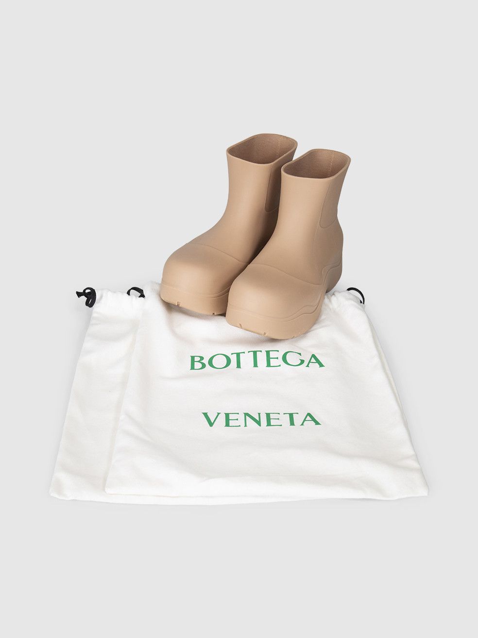 Bottega Veneta Beige Puddle Rubber Boots Size US 11 / IT 41 - 3 Thumbnail