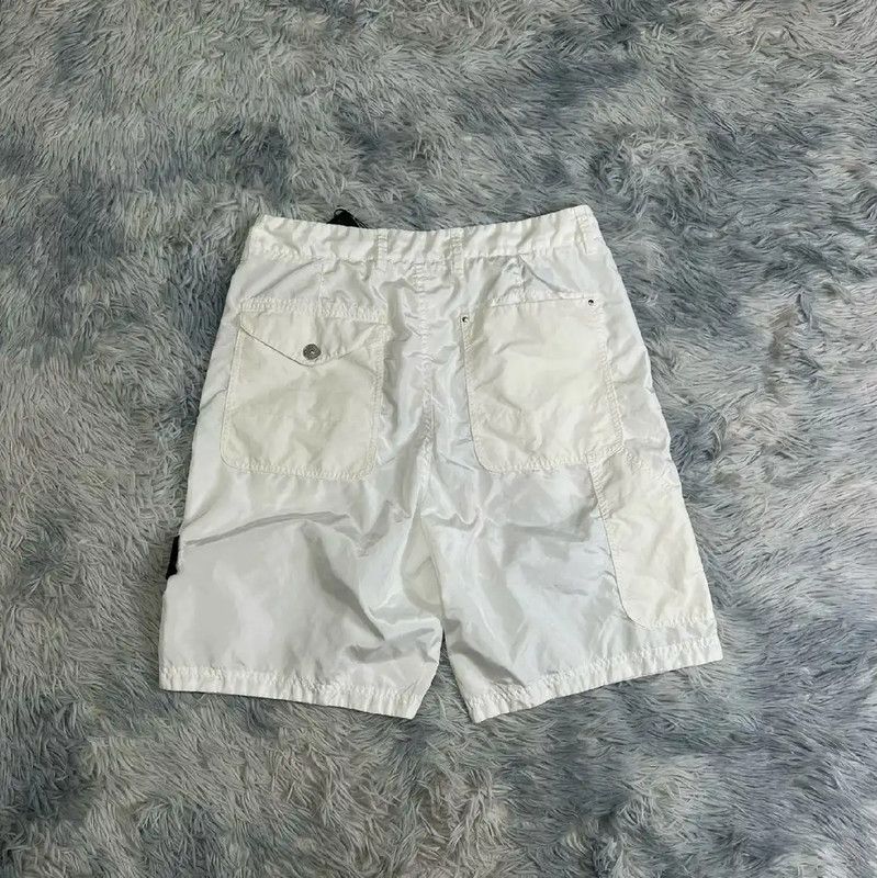 Stone Island Stone Island White Nylon Shorts for Men 0089 Size US 30 / EU 46 - 2 Thumbnail