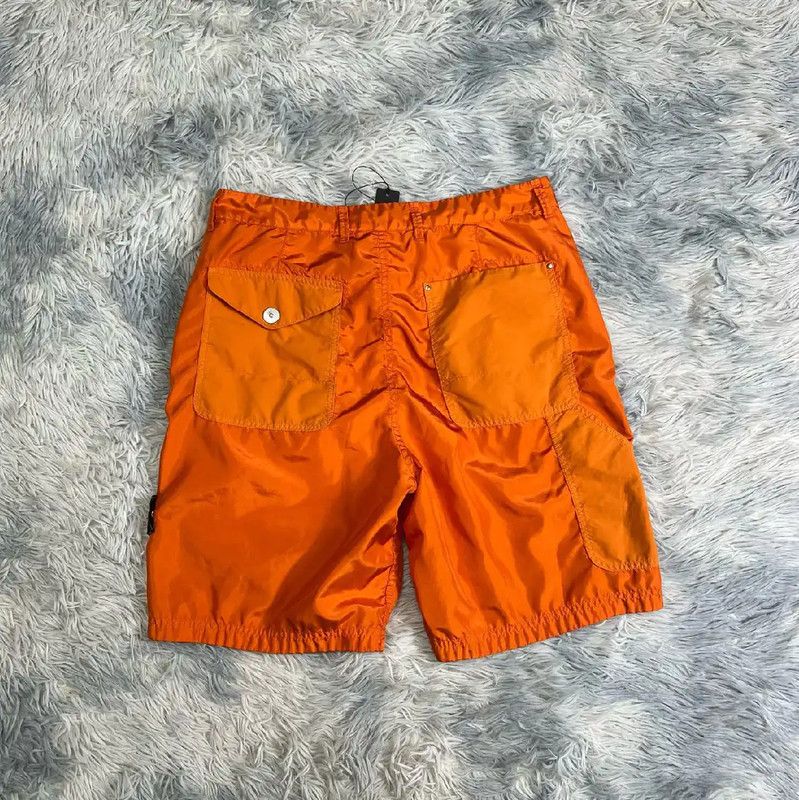 Stone Island Stone Island Bright Orange Nylon Men's Shorts 0089 Size US 32 / EU 48 - 2 Thumbnail