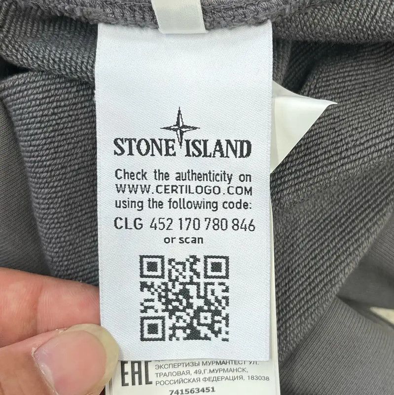 Stone Island Stone Island Gray Men's Hoodie with Pocket Design 0089 Size US L / EU 52-54 / 3 - 5 Thumbnail