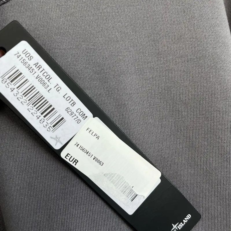 Stone Island Stone Island Gray Men's Hoodie with Pocket Design 0089 Size US L / EU 52-54 / 3 - 3 Thumbnail