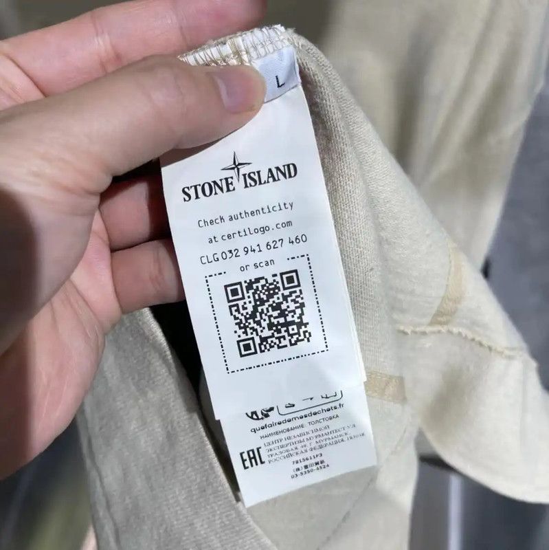 Stone Island Stone Island White Cotton Long Sleeve Sweatshirt 0089 Size US L / EU 52-54 / 3 - 5 Thumbnail