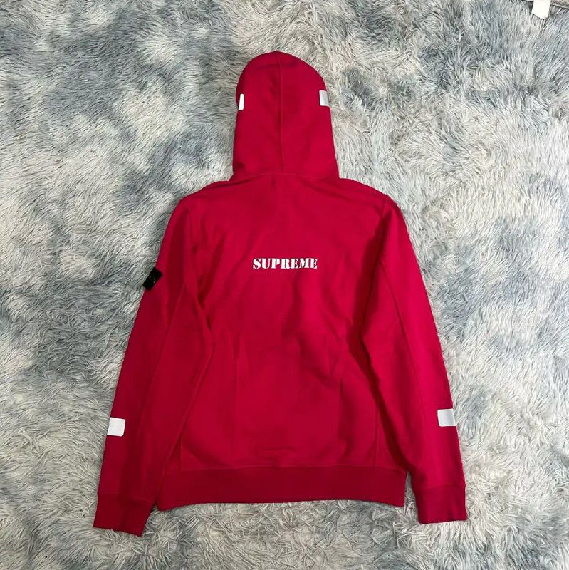 Stone Island Stone Island Red Cotton Hoodie for Men 0089 Size US L / EU 52-54 / 3 - 2 Thumbnail