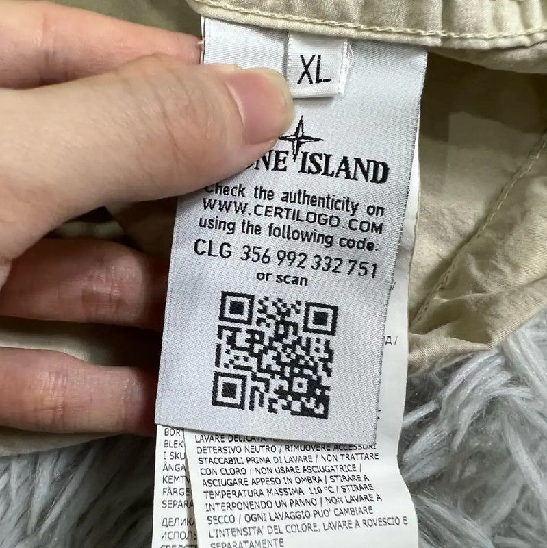 Stone Island Stone Island Off-White Cotton Men's Jacket 0089 Size US XL / EU 56 / 4 - 4 Thumbnail