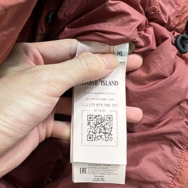 Stone Island Stone Island XL Burgundy Cotton Puffer Jacket 0089 Size US XL / EU 56 / 4 - 4 Thumbnail