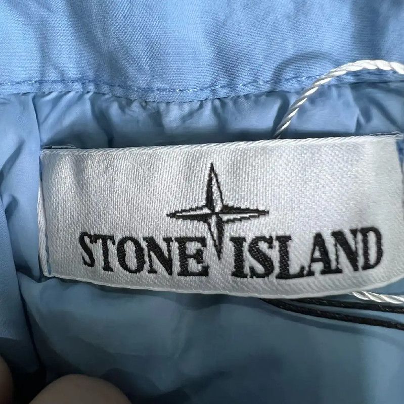 Stone Island Stone Island Men's Light Blue Down Jacket 0089 Size US L / EU 52-54 / 3 - 3 Thumbnail