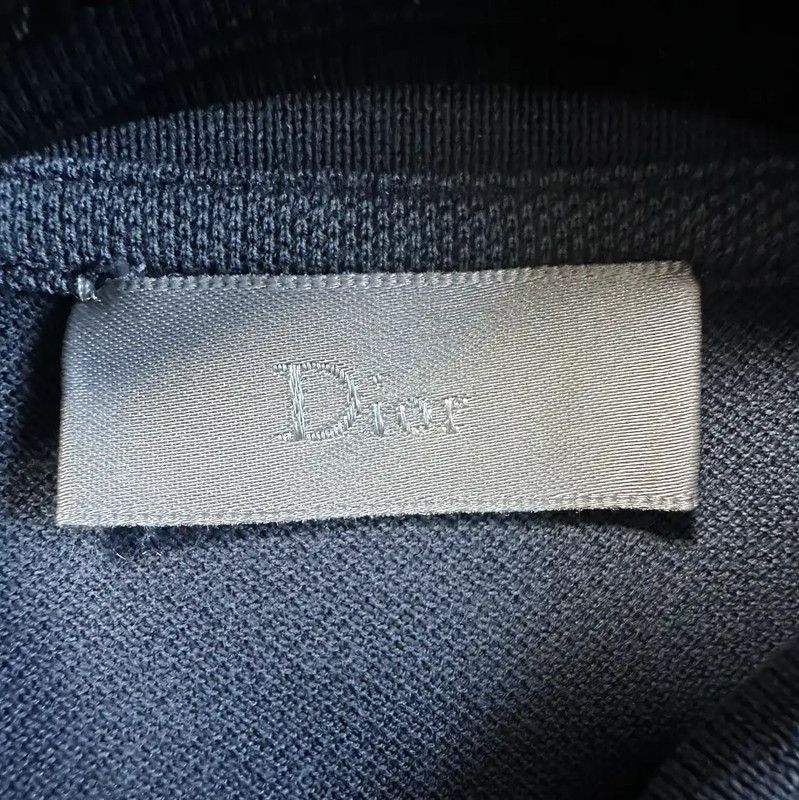 Dior Dior Blue Gray Embroidered Logo Polo Shirt 0089 Size US M / EU 48-50 / 2 - 3 Thumbnail