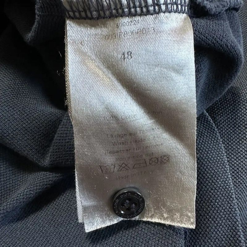 Dior Dior Blue Gray Embroidered Logo Polo Shirt 0089 Size US M / EU 48-50 / 2 - 5 Thumbnail