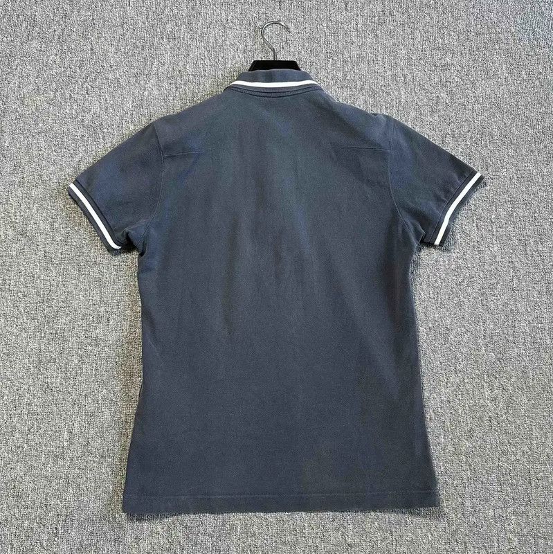 Dior Dior Blue Gray Embroidered Logo Polo Shirt 0089 Size US M / EU 48-50 / 2 - 4 Thumbnail