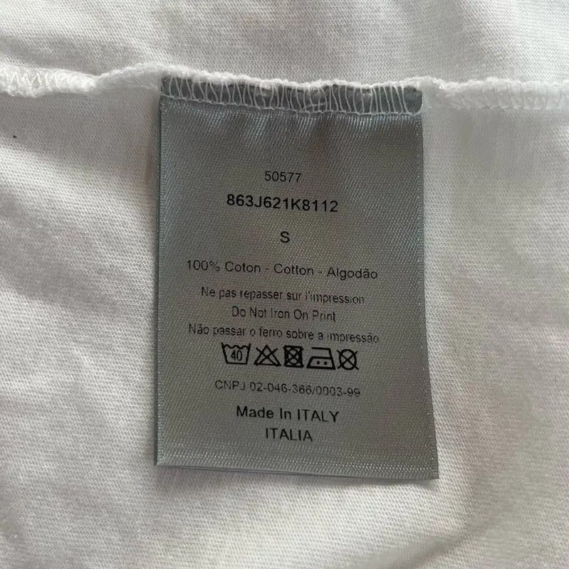 Dior Dior White Cotton Graphic Men's T-Shirt 0089 Size US S / EU 44-46 / 1 - 5 Thumbnail