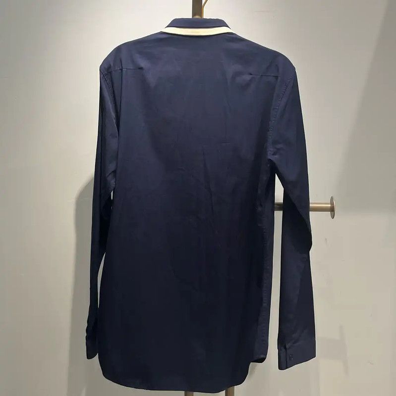 Dior Dior Men's Long Sleeve Dark Blue Shirt 0089 Size US L / EU 52-54 / 3 - 2 Thumbnail