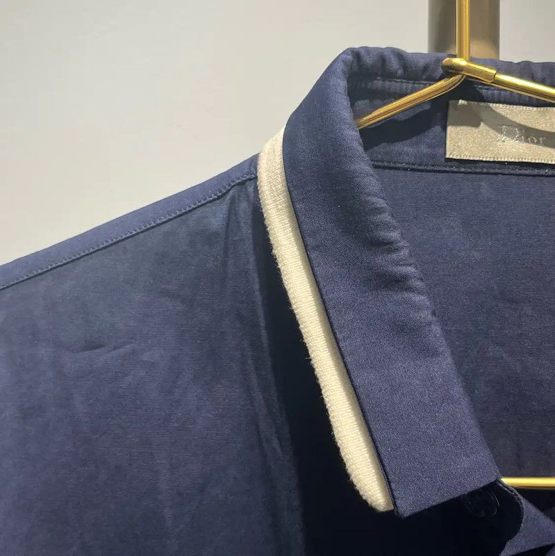 Dior Dior Men's Long Sleeve Dark Blue Shirt 0089 Size US L / EU 52-54 / 3 - 7 Thumbnail
