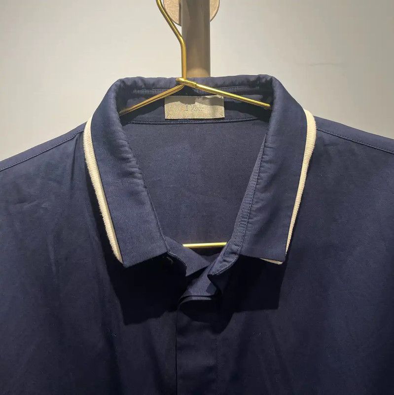 Dior Dior Men's Long Sleeve Dark Blue Shirt 0089 Size US L / EU 52-54 / 3 - 4 Thumbnail