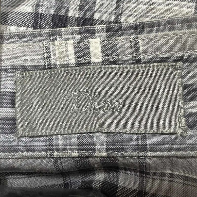 Dior Dior Gray Cotton Embroidered Short Sleeve Shirt 0089 Size US M / EU 48-50 / 2 - 5 Thumbnail