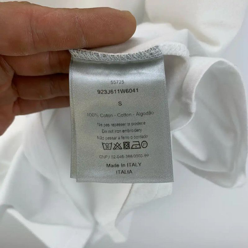 Dior Dior Men's White Cotton T-Shirt Size S 0089 Size US S / EU 44-46 / 1 - 4 Thumbnail