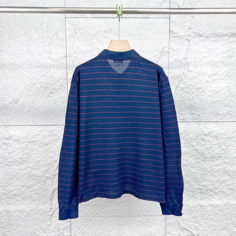 Dior Dior Men's Navy Cotton Long Sleeve Polo 0089 Size US M / EU 48-50 / 2 - 2 Thumbnail