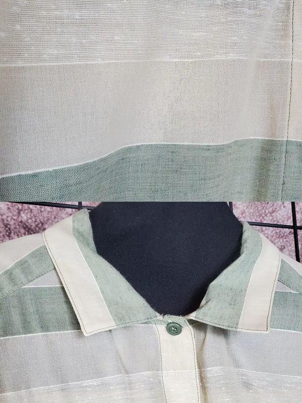 Dior Dior Beige Striped Short Sleeve Shirt 0089 Size US M / EU 48-50 / 2 - 6 Thumbnail