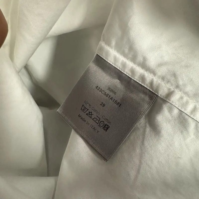 Dior Dior White Cotton Long Sleeve Shirt 0089 Size US M / EU 48-50 / 2 - 5 Thumbnail