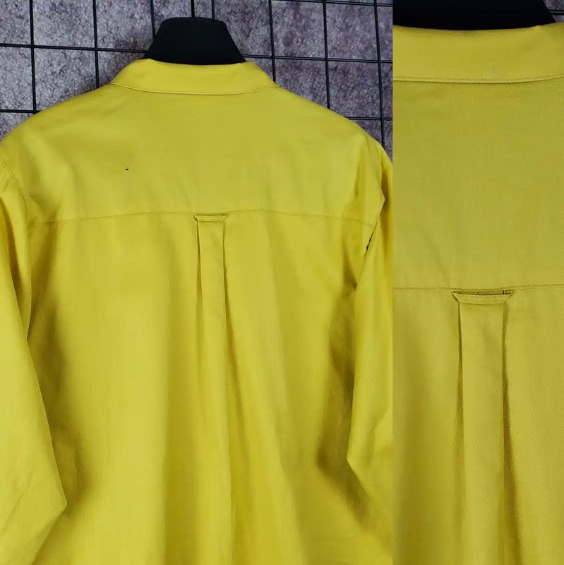 Dior Dior Yellow Cotton Embroidered Logo Long Sleeve Shirt 0089 Size US M / EU 48-50 / 2 - 6 Thumbnail