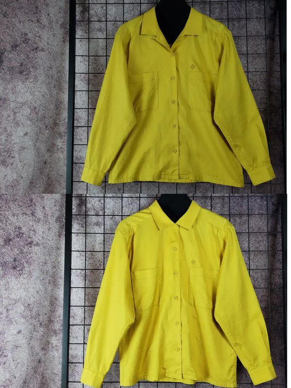 Dior Dior Yellow Cotton Embroidered Logo Long Sleeve Shirt 0089 Size US M / EU 48-50 / 2 - 2 Thumbnail