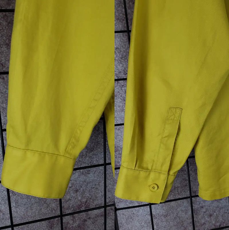 Dior Dior Yellow Cotton Embroidered Logo Long Sleeve Shirt 0089 Size US M / EU 48-50 / 2 - 5 Thumbnail