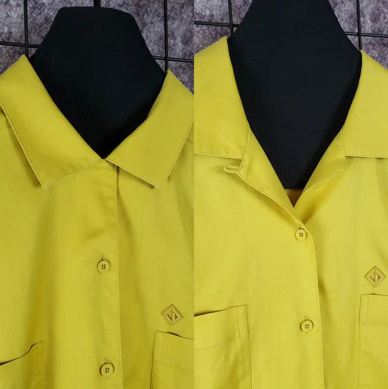 Dior Dior Yellow Cotton Embroidered Logo Long Sleeve Shirt 0089 Size US M / EU 48-50 / 2 - 3 Thumbnail