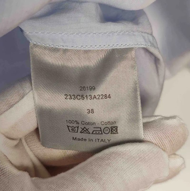 Dior Dior Light Blue Cotton Men's Shirt 0089 Size US M / EU 48-50 / 2 - 4 Thumbnail