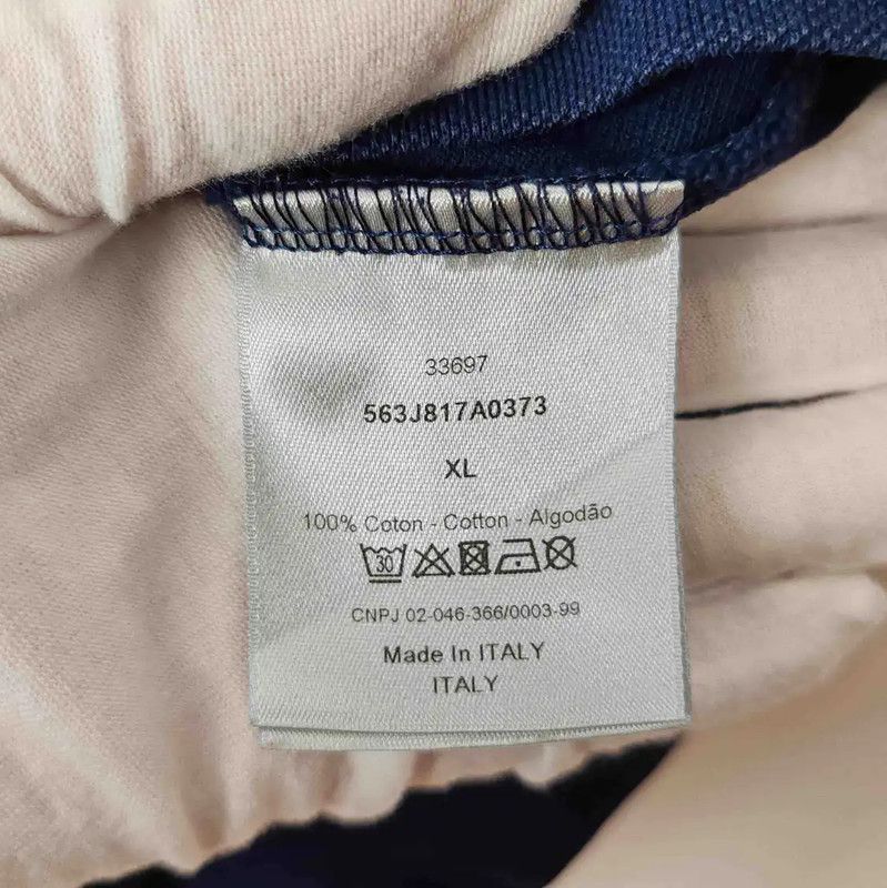 Dior Dior Men's Blue Cotton Polo Shirt 0089 Size US XL / EU 56 / 4 - 4 Thumbnail