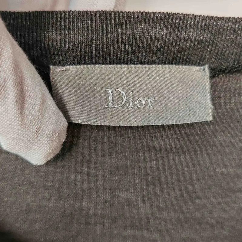 Dior Dior Men's Gray Cotton Long Sleeve T-Shirt 0089 Size US M / EU 48-50 / 2 - 2 Thumbnail