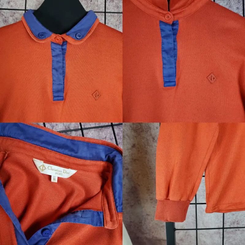 Dior Dior Orange Cotton Embroidered Logo Polo Shirt 0089 Size US M / EU 48-50 / 2 - 4 Thumbnail