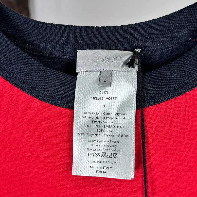 Dior Dior Red Cotton Men's T-Shirt 0089 Size US S / EU 44-46 / 1 - 3 Thumbnail