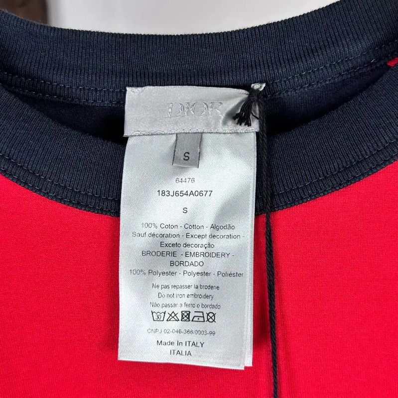 Dior Dior Red Cotton Men's T-Shirt 0089 Size US S / EU 44-46 / 1 - 4 Thumbnail