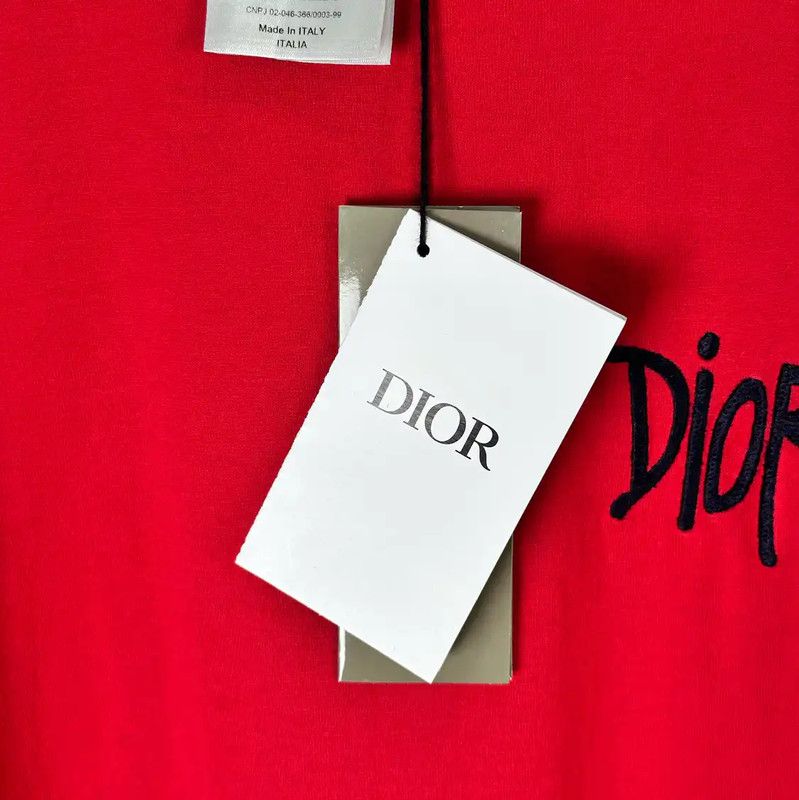 Dior Dior Red Cotton Men's T-Shirt 0089 Size US S / EU 44-46 / 1 - 5 Thumbnail