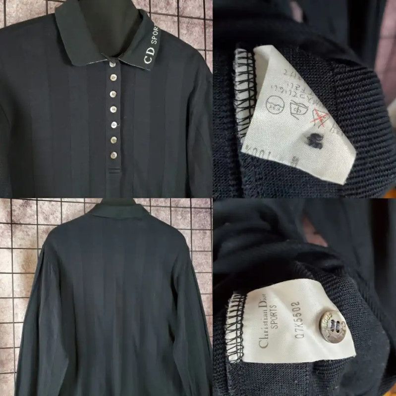 Dior Dior Long Sleeve Cotton Black Logo Pullover 0089 Size US L / EU 52-54 / 3 - 3 Thumbnail