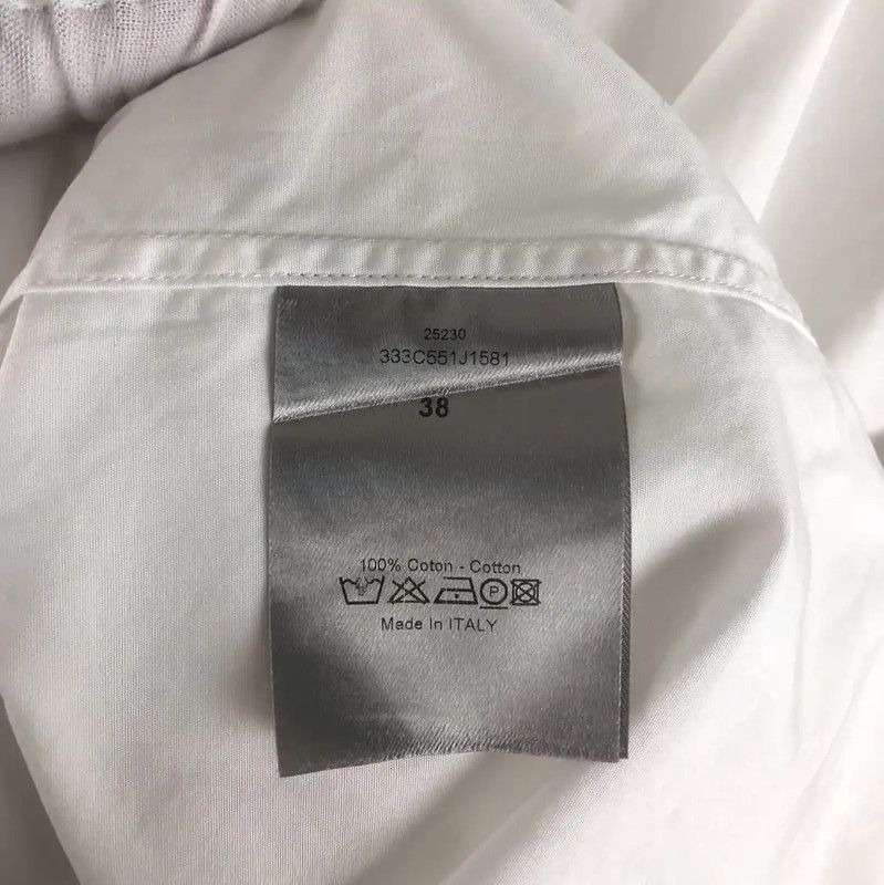Dior Dior White Cotton Men's Long Sleeve Shirt 0089 Size US S / EU 44-46 / 1 - 4 Thumbnail