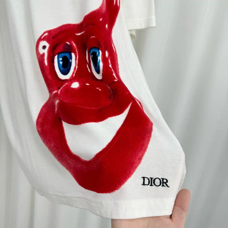 Dior Dior White Cotton Logo Embroidered Short Sleeve T-shirt 0089 Size US L / EU 52-54 / 3 - 5 Thumbnail