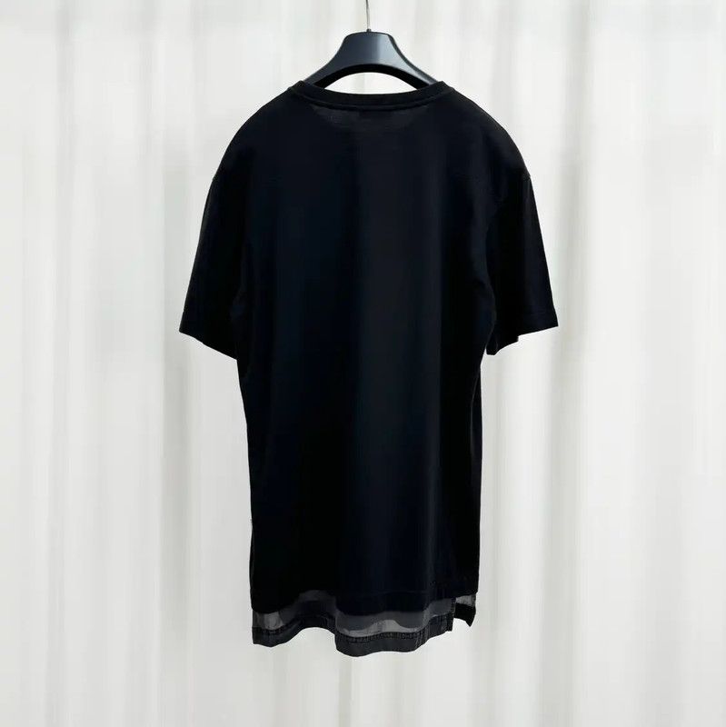 Dior Dior Black Cotton Embroidered Logo T-Shirt 0089 Size US XS / EU 42 / 0 - 2 Thumbnail