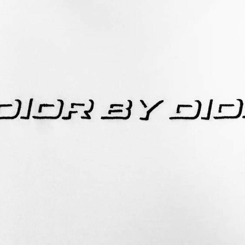 Dior White Cotton Embroidered Logo T-shirt 0089