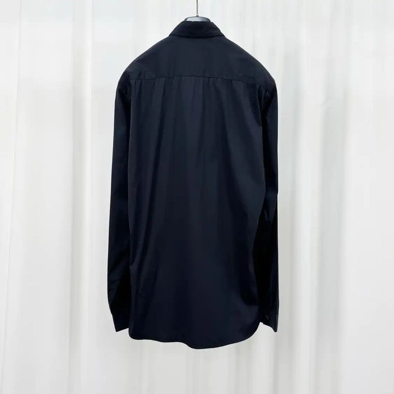 Dior Dior Black Long Sleeve Cotton Blend Shirt 0089 Size US M / EU 48-50 / 2 - 2 Thumbnail