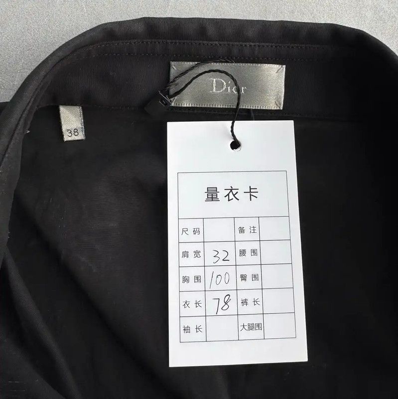 Dior Dior Black Men's Long Sleeve Shirt with Embroidery 0089 Size US S / EU 44-46 / 1 - 3 Thumbnail