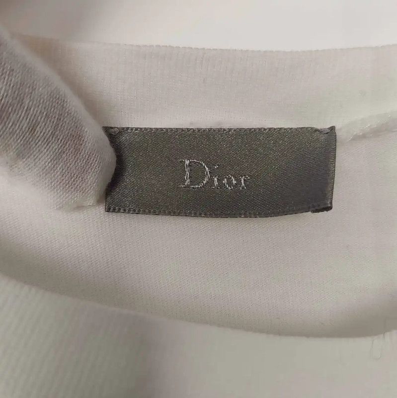 Dior Dior White Graphic Cotton T-Shirt for Men 0089 Size US XXS / EU 40 - 3 Thumbnail