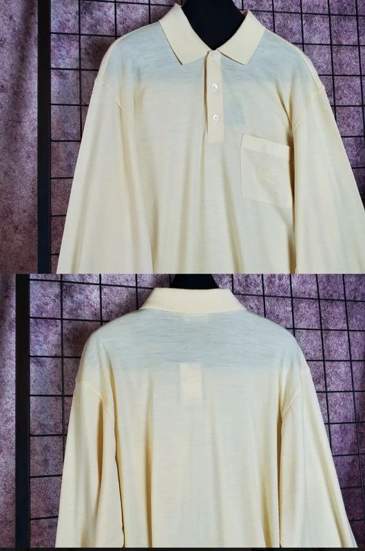 Dior Dior Spring/Fall Yellow Wool Embroidered Polo Shirt 0089 Size US L / EU 52-54 / 3 - 2 Thumbnail