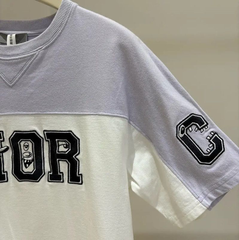 Dior Dior Men's Short Sleeve Colorblock T-Shirt 0089 Size US XS / EU 42 / 0 - 4 Thumbnail
